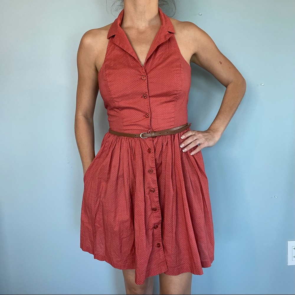 I Love H81 Dark Orange Halter Dress